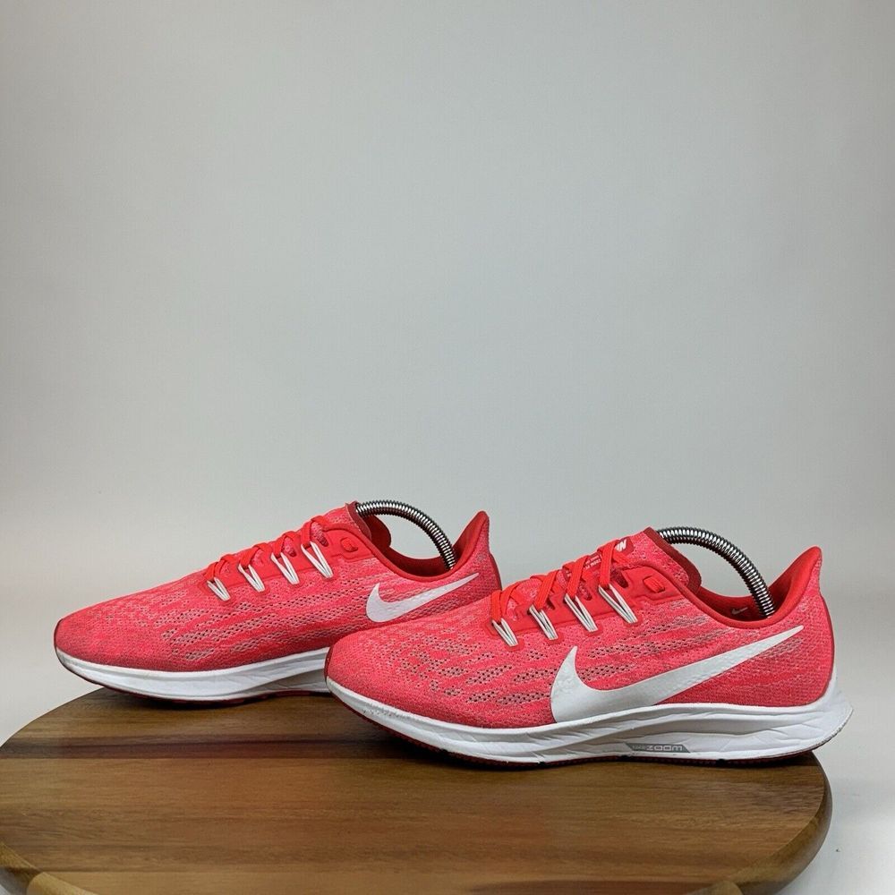 Womens Nike Air Zoom Pegasus‎ 36 Laser Crimson Athletic Running Sneakers Size 10 - Picture 2 of 10
